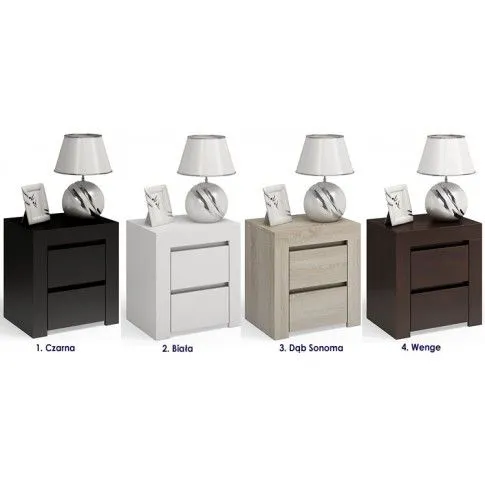 Szczegółowe zdjęcie nr 4 produktu Szafka nocna Grefos 2X - wenge