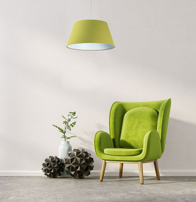 Zielona lampa wisząca młodzieżowa z abażurem S410-Roseto