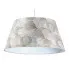 Srebrna lampa wisząca welurowa w kwiaty - S411-Vikta