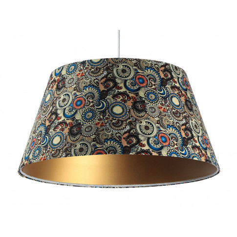 Lampa wisząca dzwon w rustykalne wzory S412-Najra