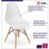 infografika kompletu 4 sztuk nowoczesnych skandynawskich krzeseł lokus