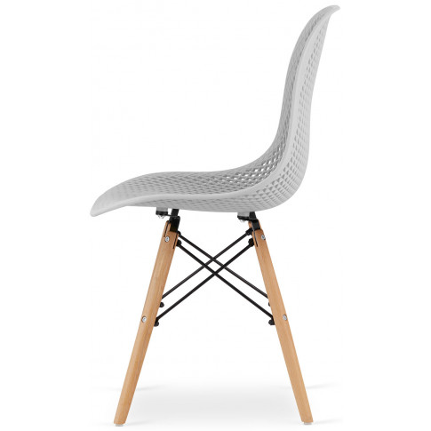 4x szare nowoczesne ażurowe krzesło do jadalni lokus