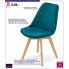 Fotografia Zestaw 4 krzeseł welurowych morska zieleń - Neflax 3S z kategorii Krzesła