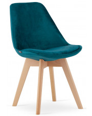 Zestaw 4 krzeseł welurowych morska zieleń - Neflax 3S w sklepie Edinos.pl
