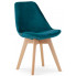 Zdjęcie produktu Zestaw 4 krzeseł welurowych morska zieleń - Neflax 3S.