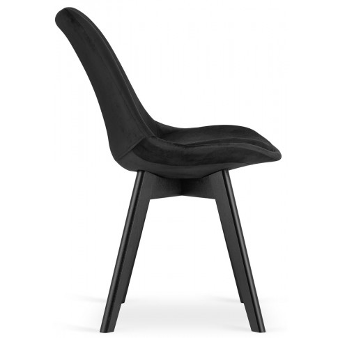 Welurowe czarne krzesło Neflax 5S