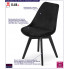 Zestaw czarnych krzeseł do salonu Neflax 5S