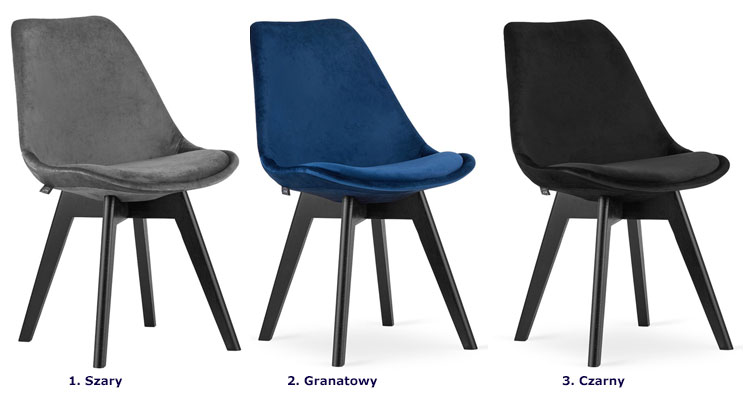 Komplet nowoczesnych krzeseł do salonu Neflax 5S