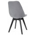 Szare aksamitne krzesło tapicerowane Neflax 5S