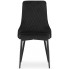 4 pikowane welurowe krzesła do salonu kolor czarny alco