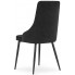 4x eleganckie pluszowe krzesło do salonu w kolorze czarnym alco