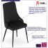 infografika kompletu 4 szt czarnych welurowych krzeseł alco