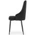 komplet 4 czarnych aksamitnych krzeseł alco