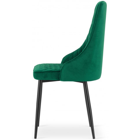 welurowy komplet krzeseł do jadalni w kolorze zielonym 4 szt alco