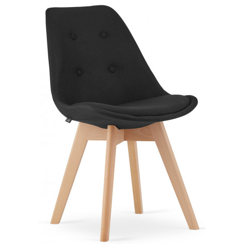 Czarne tapicerowane krzesło Neflax 4S