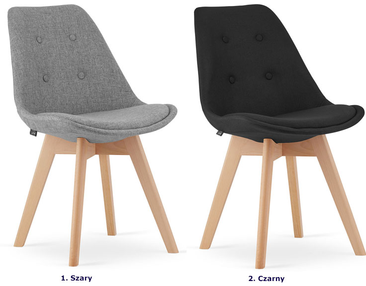 Komplet nowoczesnych krzeseł do salonu Neflax 4S