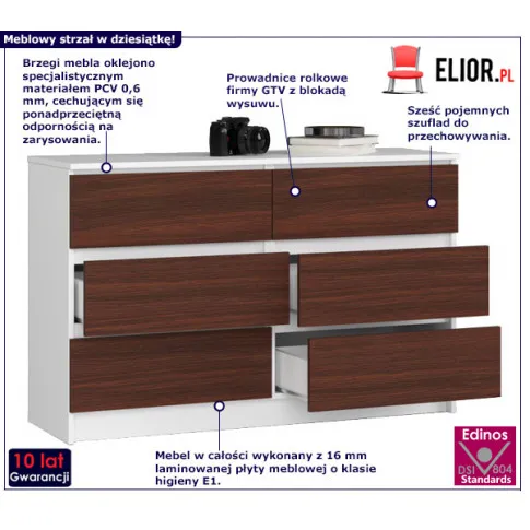 Komoda z sześcioma szufladami Mirus 3X