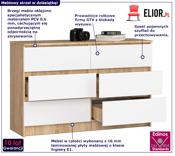 Skandynawska komoda Wiki 3X