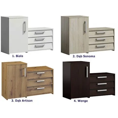 Szczegółowe zdjęcie nr 4 produktu Szafka na buty do przedpokoju Debbie - biała