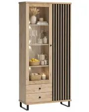 Wysoka witryna z lamelami do jadalni, salonu - Rovel 4X w sklepie Edinos.pl