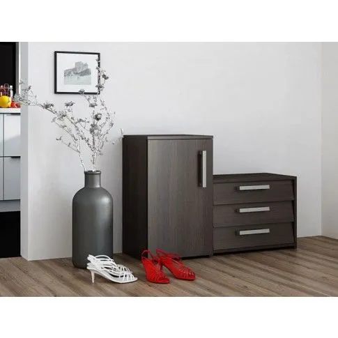 Zdjęcie nowoczesna szafka na buty wenge Debbie | Edinos.pl