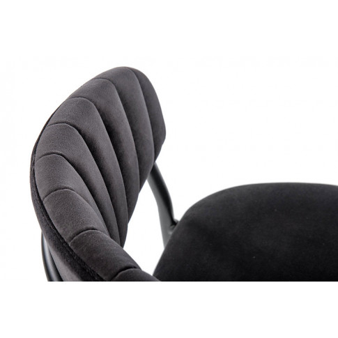 Czarne tapicerowane krzesło Eledis 4X