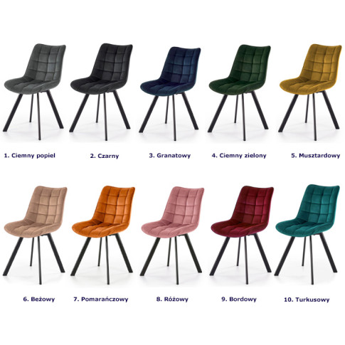 Dostępne kolory krzesła pikowanego Winston