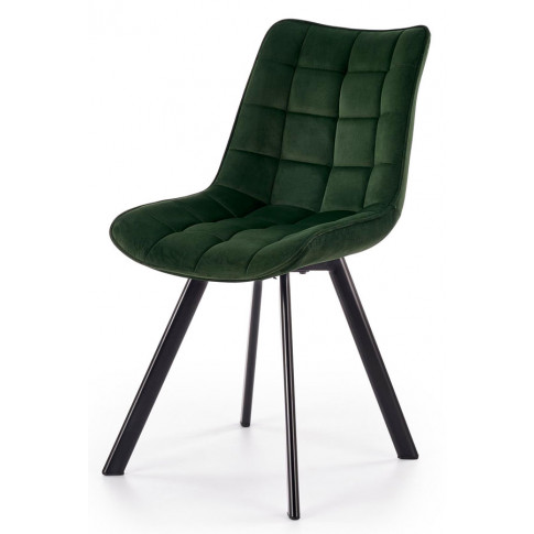 Zielone pikowane krzeslo Winston