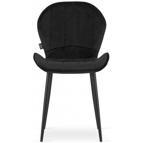 nowoczesny komplet welurowych krzeseł edi