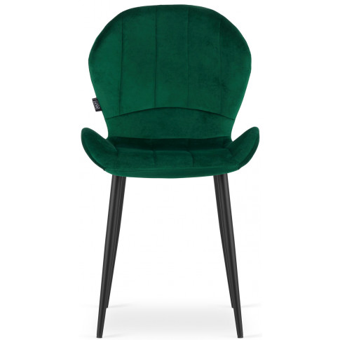 aksamitny zestaw welurowych krzeseł do salonu edi kolor zielony