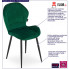 infografika zestawu 4 welurowych zielonych krzeseł edi