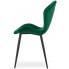 zestaw 4 aksamitnych krzeseł w kolorze zielonym edi