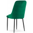 komplet 4 szt welurowych pikowanych krzeseł w kolorze zielonym hamza