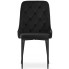 zestaw 4 welurowych krzeseł z guzikami hamza kolor czarny