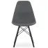 ciemnoszare krzeslo kuchenne na czarnych nogach naxin 3x