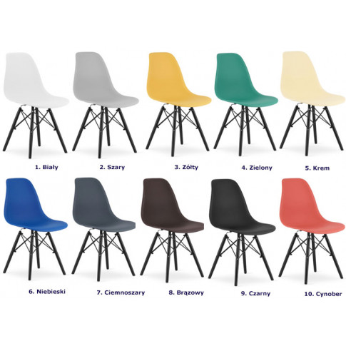 Kolory zestawu krzeseł Naxin 3S