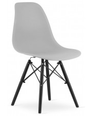 Komplet szarych krzeseł minimalistycznych 4 szt.  - Naxin 3S
