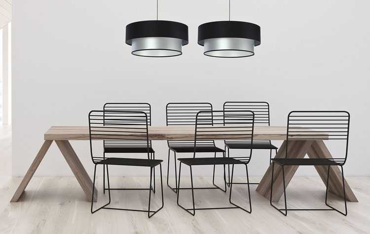 Nowoczesna lampa wisząca z podwójnym abażurem S415-Acto