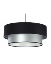 Srebrno-czarna lampa z podwójnym abażurem - S415-Parfa w sklepie Edinos.pl