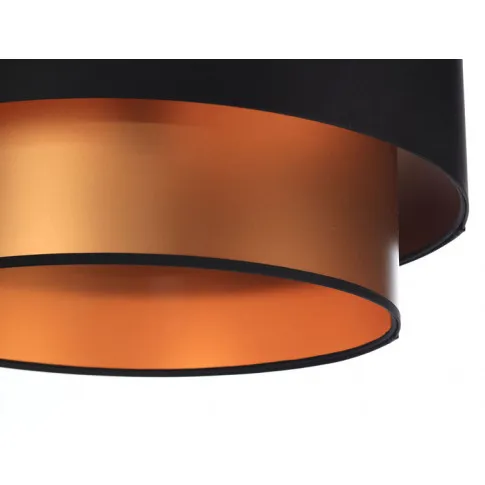 Podwójny abażur pokryty tkaniną w lampie S415-Parfa