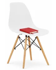 Zestaw białych minimalistycznych krzeseł 4szt. - Sopi 4S w sklepie Edinos.pl