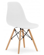 Zestaw białych minimalistycznych krzeseł 4szt. - Naxin 4S w sklepie Edinos.pl