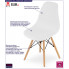 Minimalistyczne białe krzesło Naxin 4S