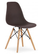 Brązowe minimalistyczne krzesła do salonu 4szt. - Naxin 4S w sklepie Edinos.pl