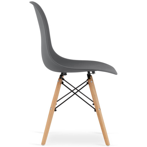 ciemnoszare krzesło skandynawskie nowoczesne do salonu Naxin 4S komplet