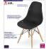 Minimalistyczne czarne krzesło Naxin 4S