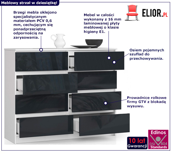 Nowoczesna komoda Sarleto 4X