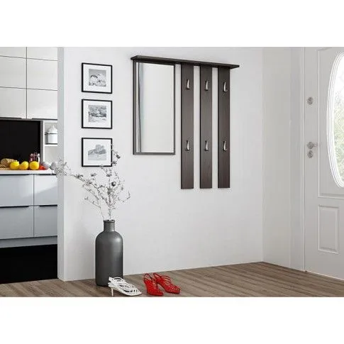 Zdjęcie wieszak na ubrania z lustrem wenge Muvo | Edinos.pl