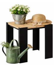 Drewniany kwadratowy taboret ogrodowy - Omexa 24 kolory w sklepie Edinos.pl