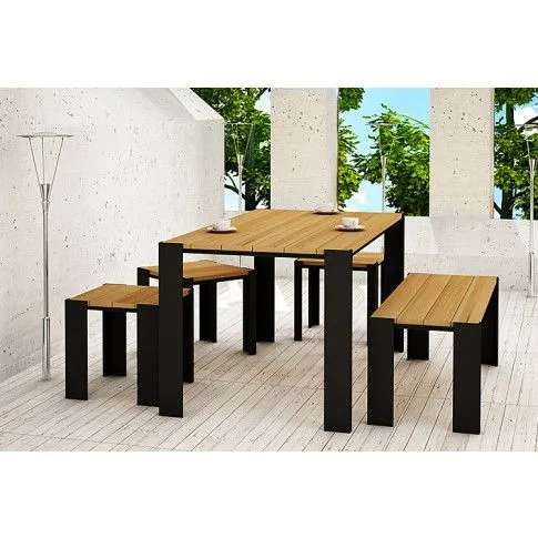 Zdjęcie drewniany taboret ogrodowy 40x40 cm | Edinos.pl